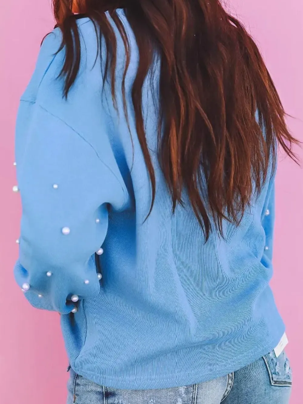 Pearl Detail Long Sleeve Sweatshirt, image 3