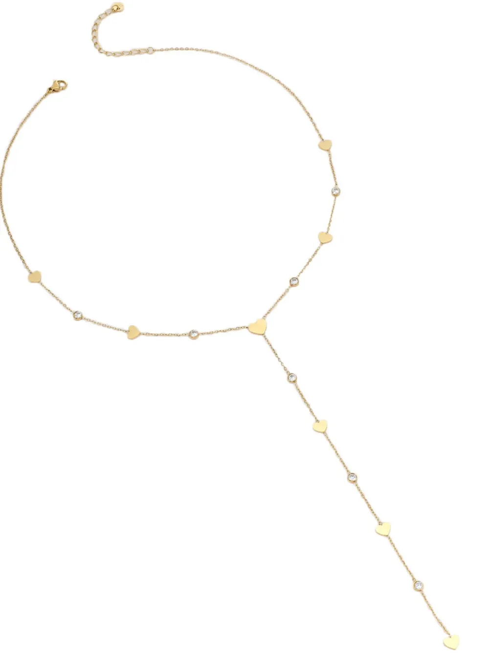 18K Gold-Plated Heart Zircon Necklace, image 5