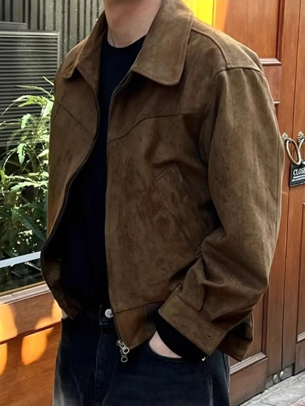 Men's Plus Size Zip Up Long Sleeve Jacket, image 4