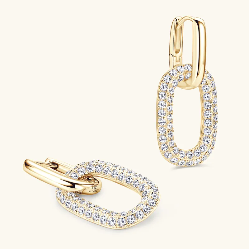 2.16 Carat Moissanite 925 Sterling Silver Earrings, image 3