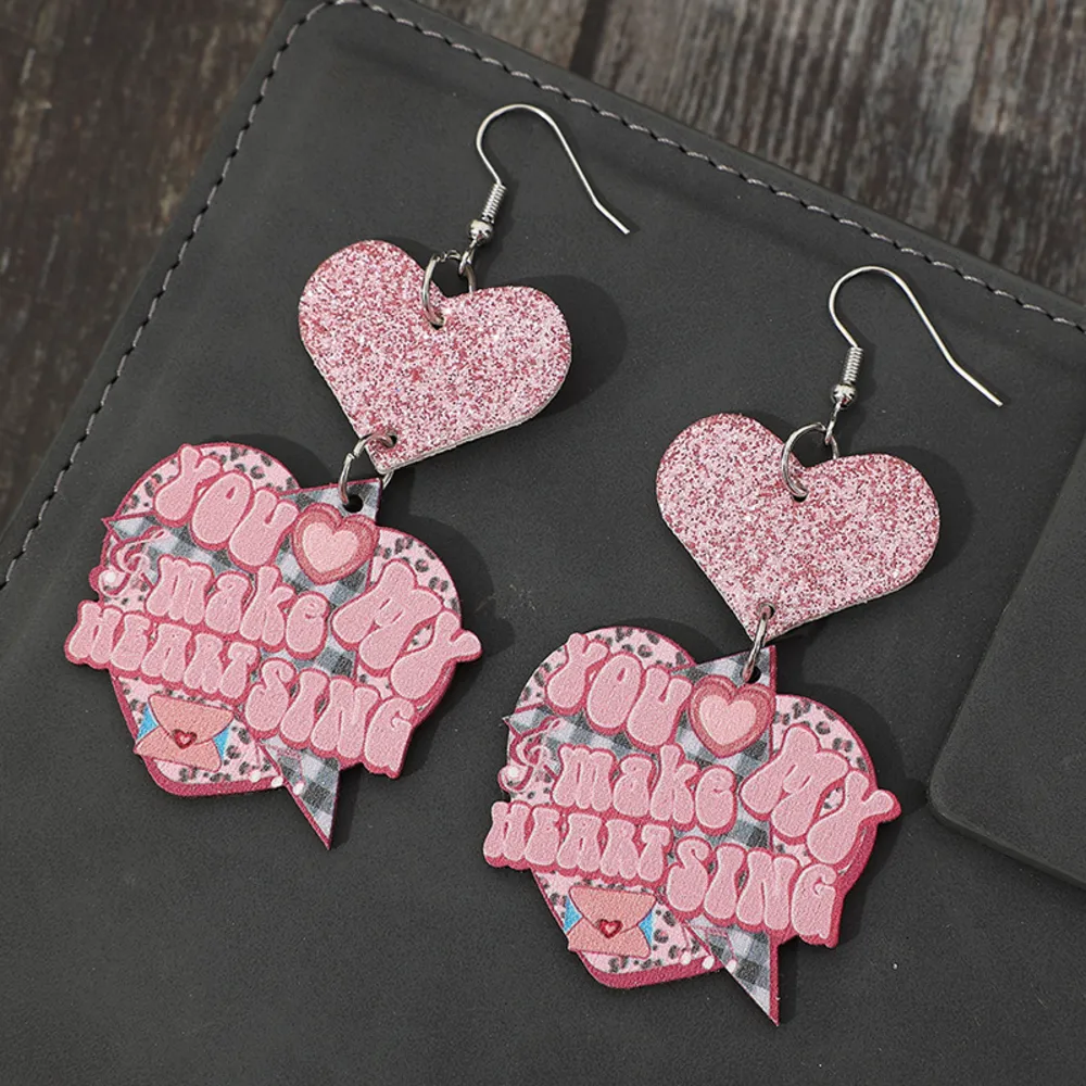 Heart Shape Wooden Earrings, image 3