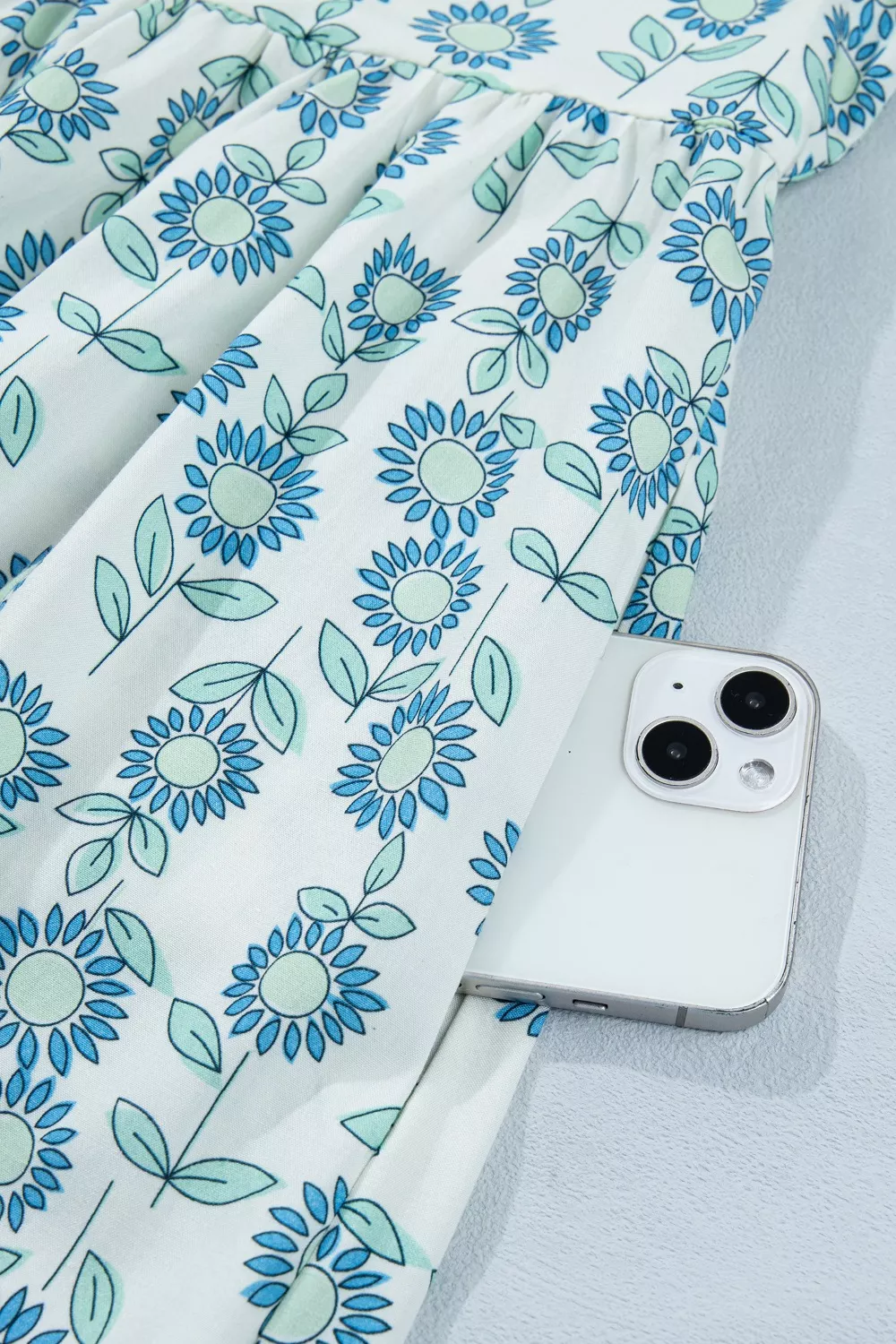 Printed Notched Cap Sleeve Dress, image 12