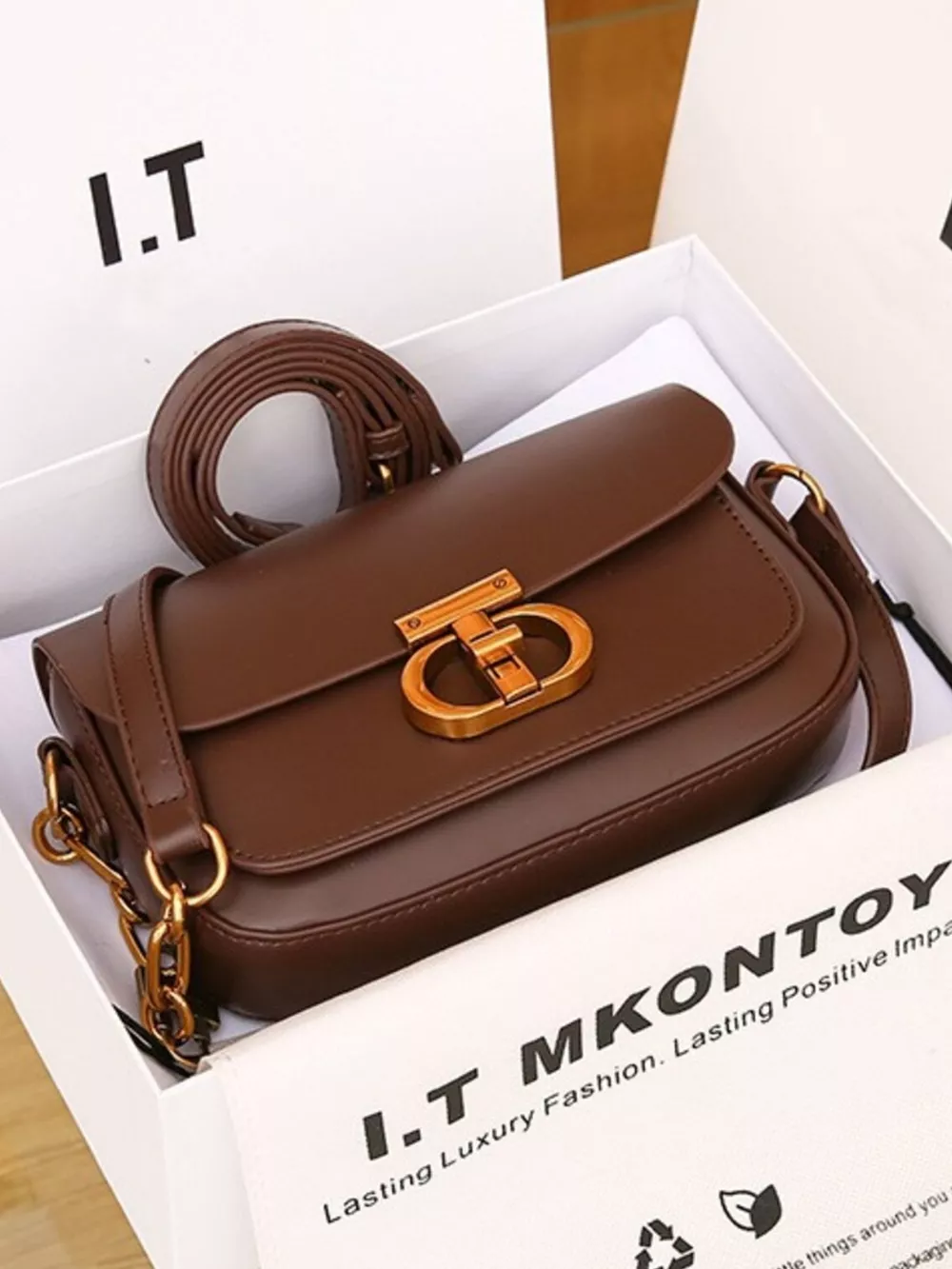 Leather Flap Shoulder Bag, image 6