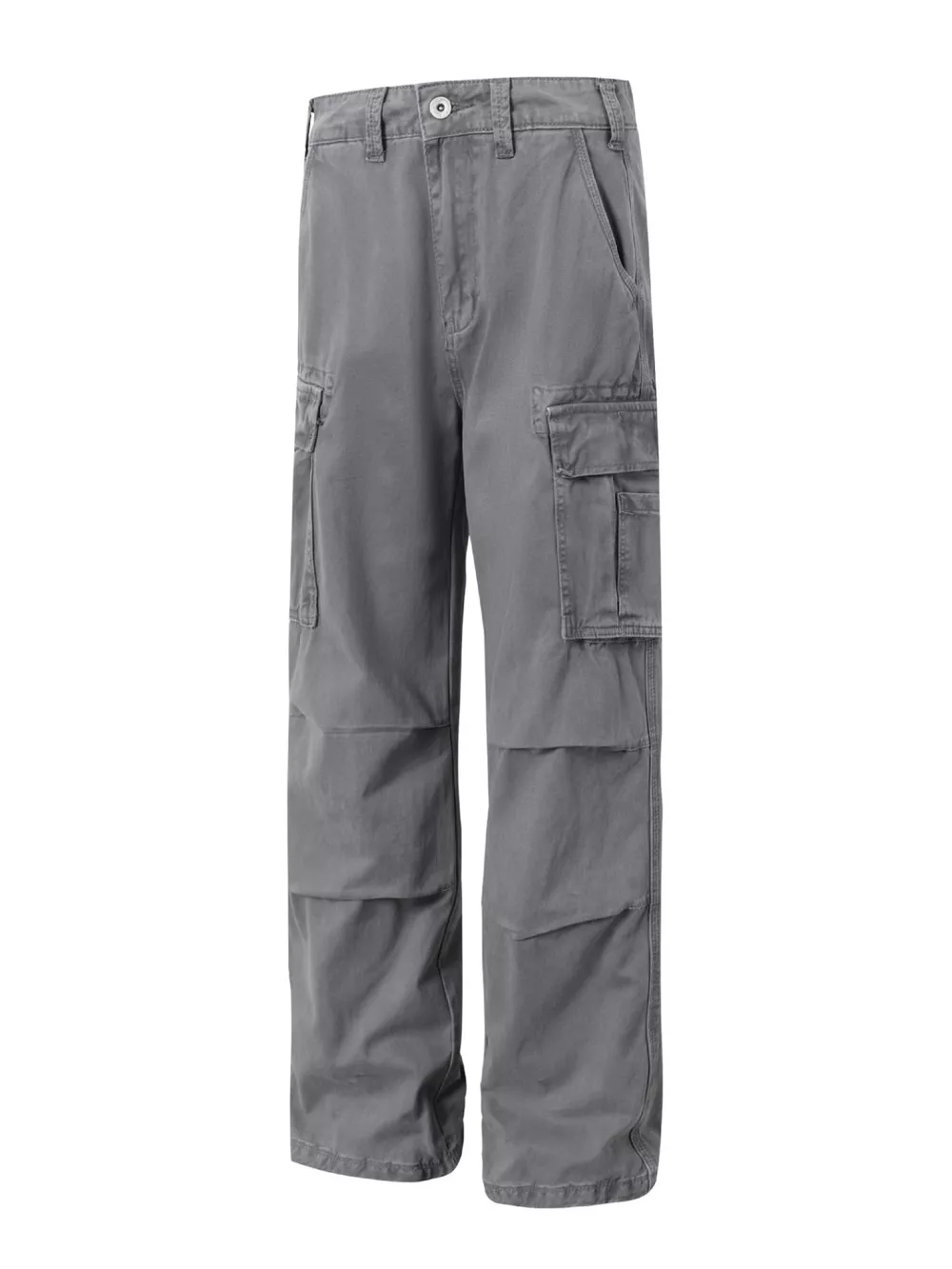 Men's Vintage Washed Loose-Fit Multi-Pocket Cargo Pants, image 2
