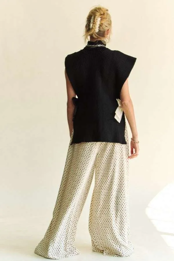 Side Split Turtleneck Sleeveless Knit Top, image 10
