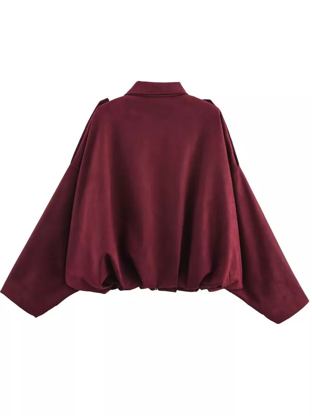 Collared Neck Dropped Shoulder Jacket, image 11