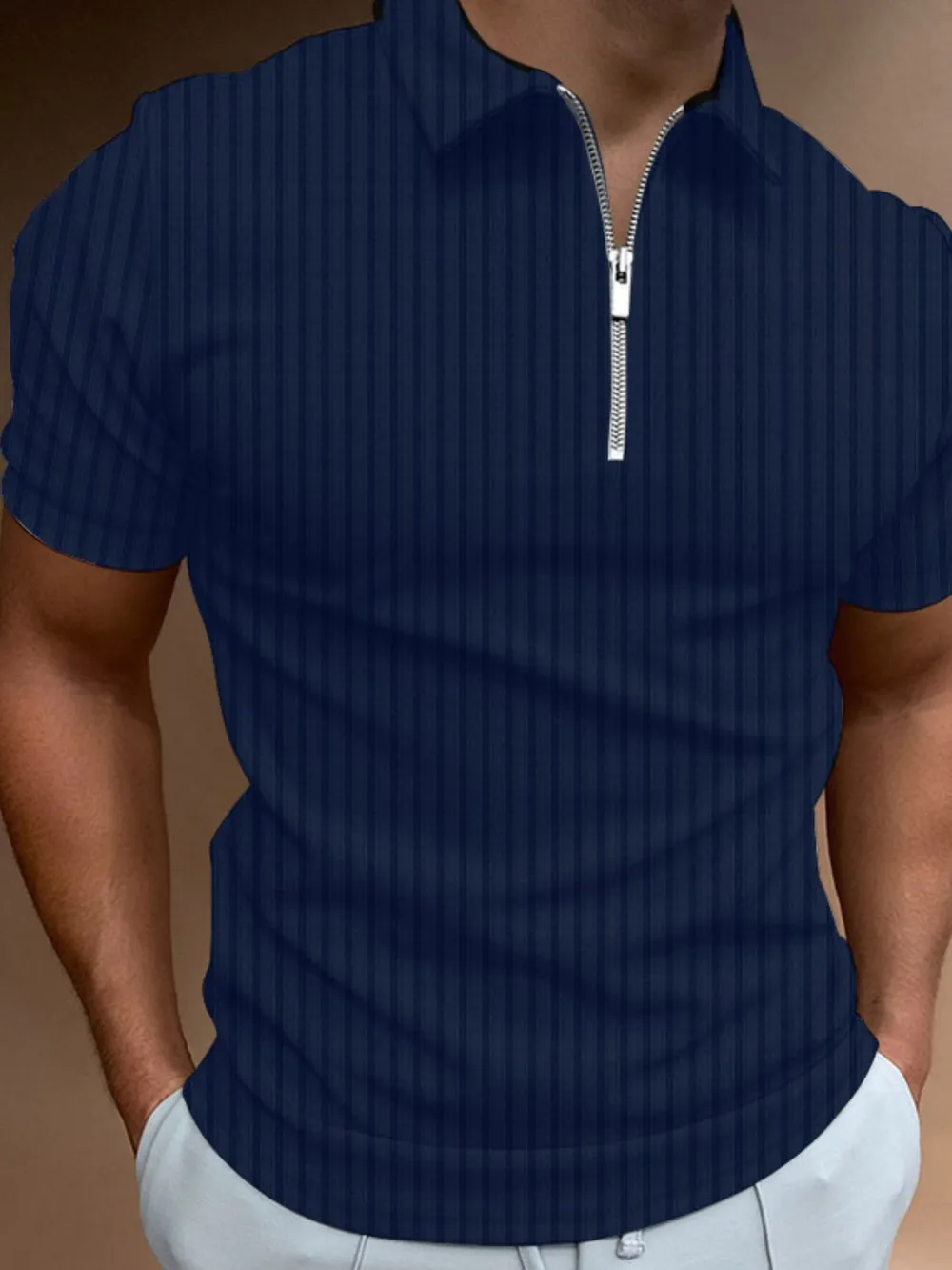 Men's Full Size Collared Neck Short Sleeve Polo Plus Size, image 3