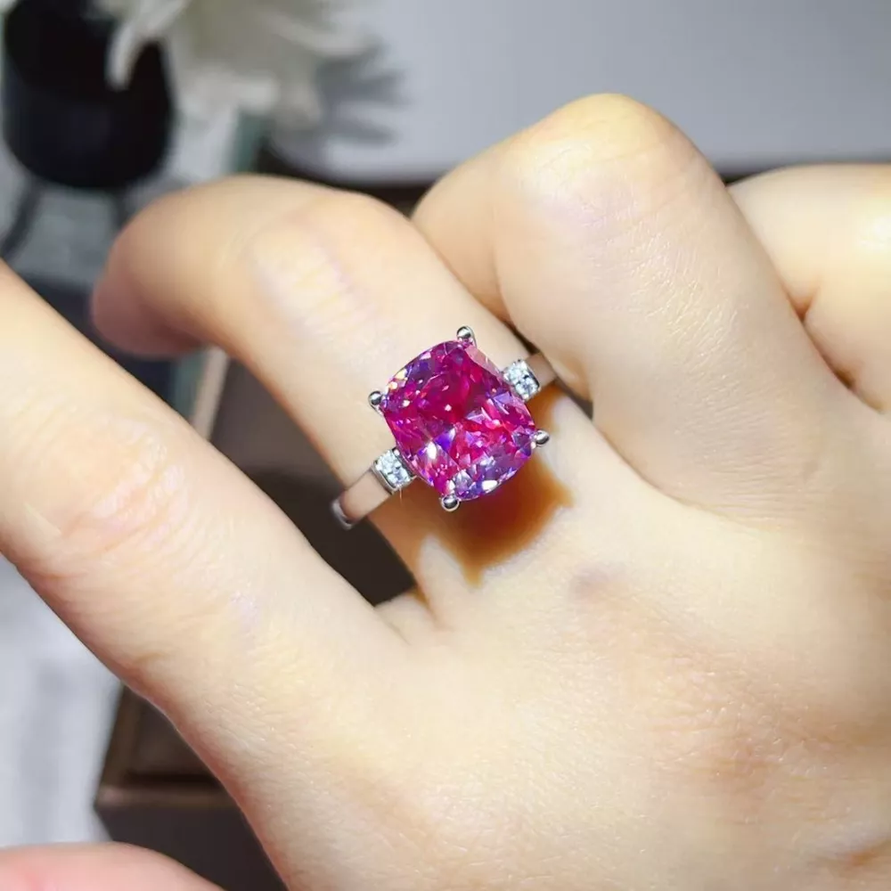 5 Carat Moissanite 925 Sterling Silver Ring, image 3