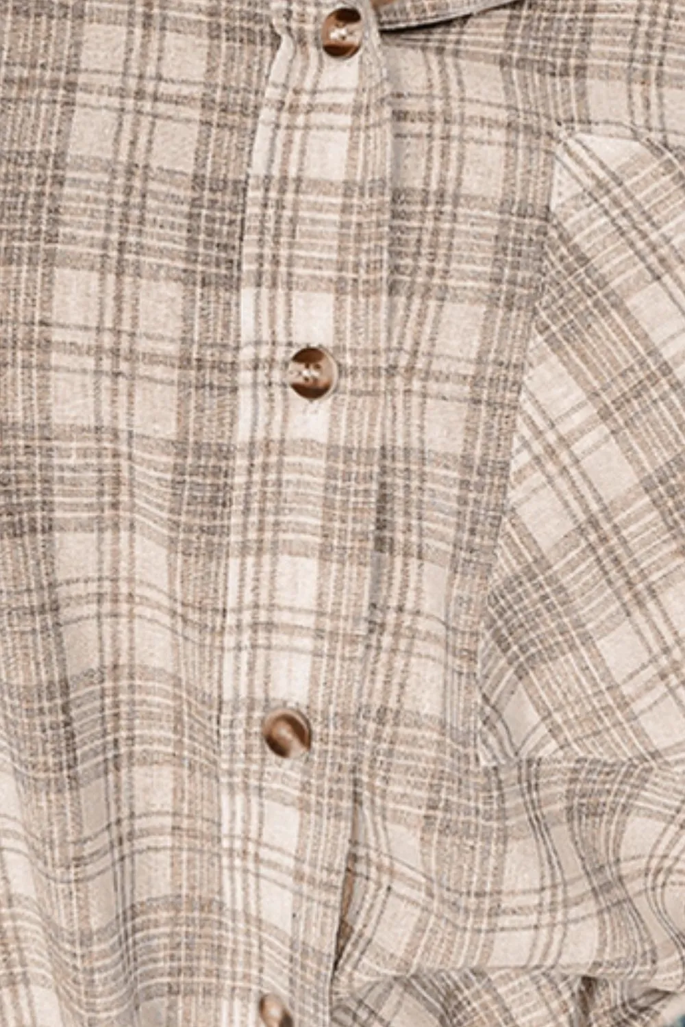 Drawstring Button Up Hooded Jacket, image 3