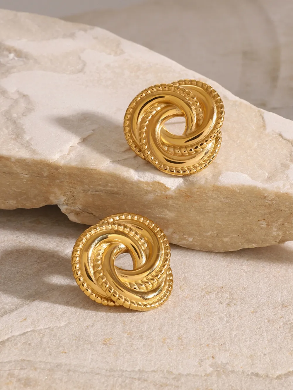 Stainless Steel Volution Stud Earrings, image 6