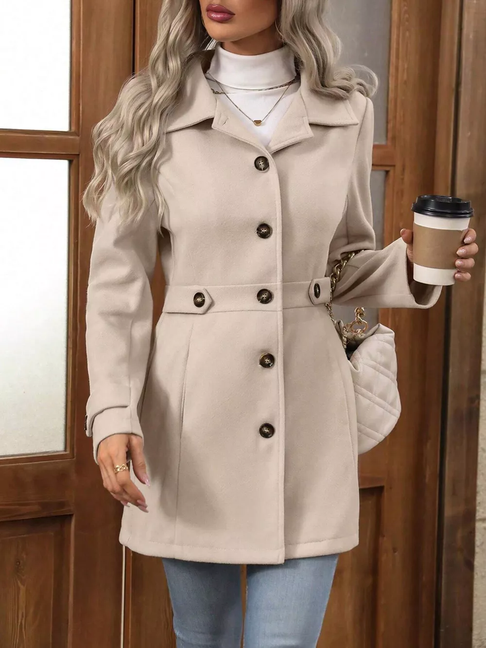 Button Up Long Sleeve Outerwear, image 8