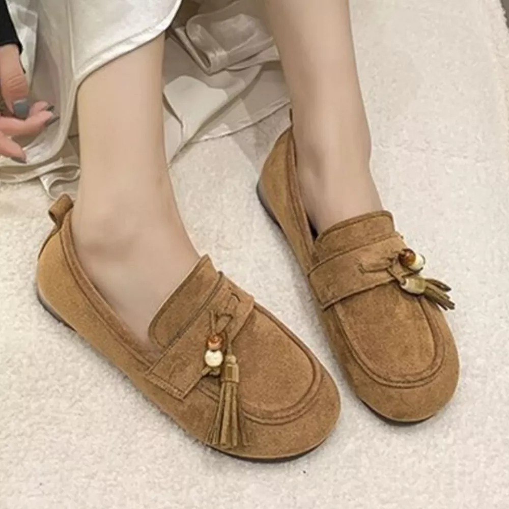 Tassel Round Toe Slip-Ons, image 3