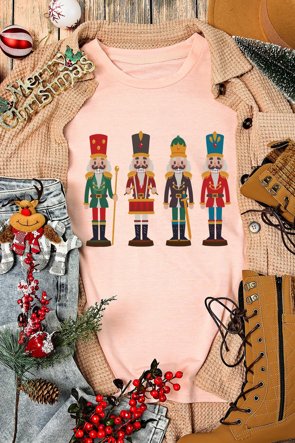 Nutcracker Round Neck Short Sleeve T-Shirt, image 4