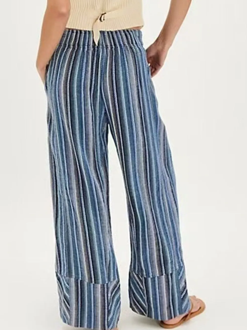 Striped Wide Leg Pants, image 4