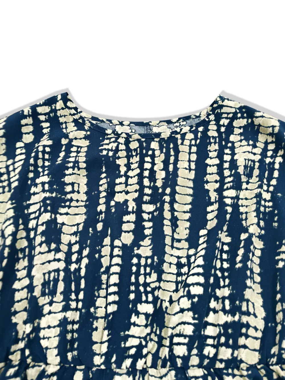 Plus Size Printed Long Sleeve Ruffle Hem Mini Dress, image 2