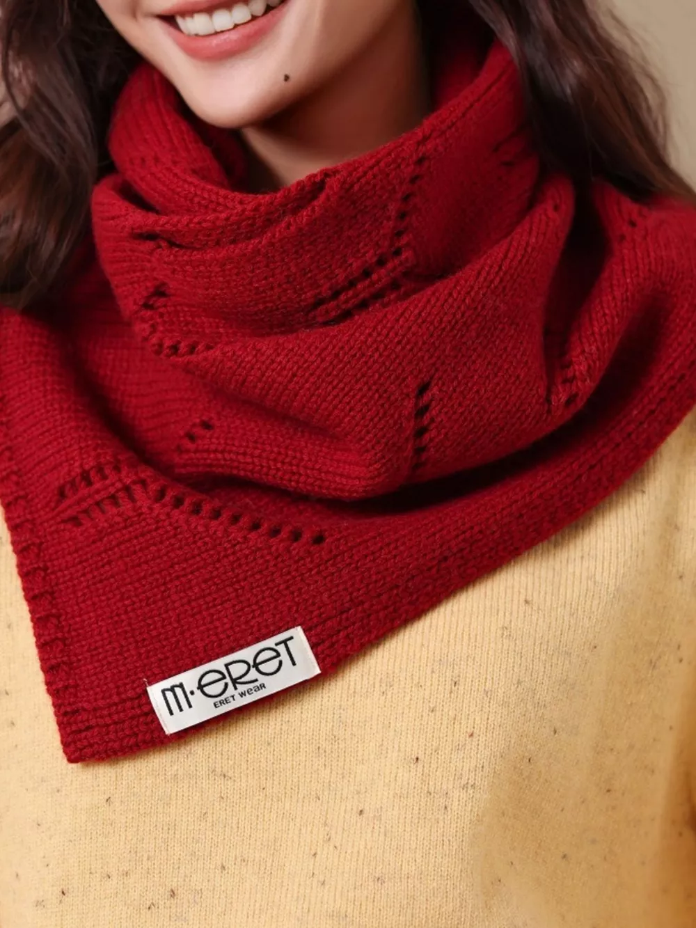 100% Wool Openwork Scarf, image 6