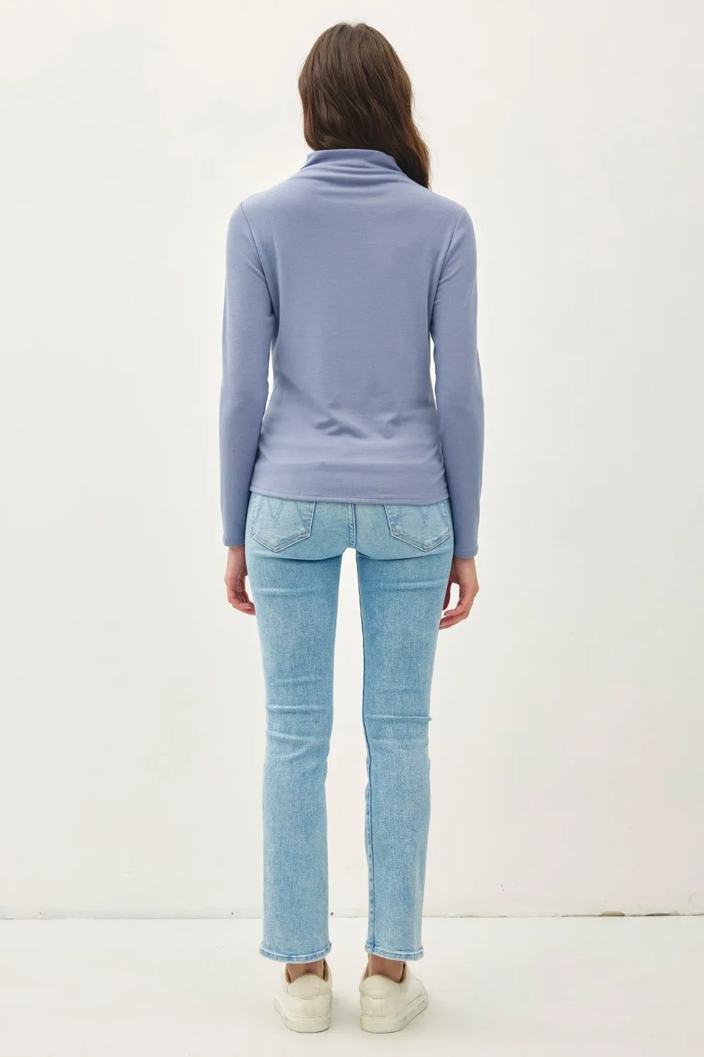 Mock Neck Long Sleeve T-Shirt, image 2