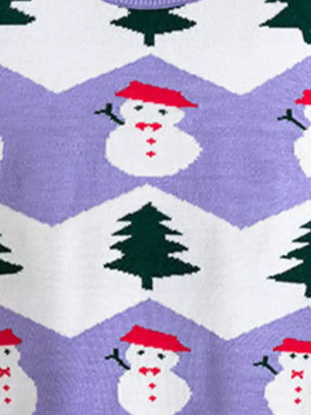 Children's Snowman & Tree Pattern Sweater, image 4