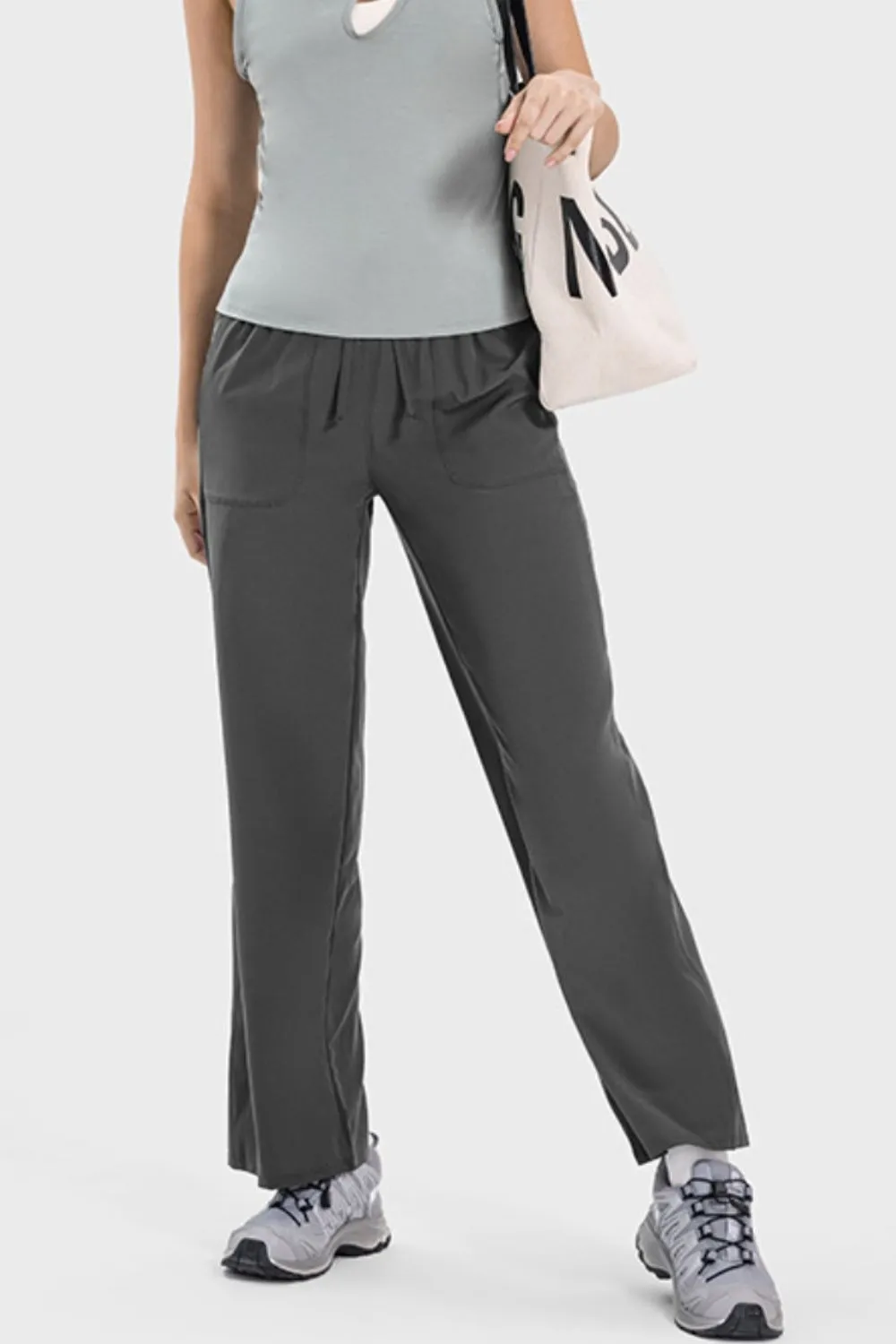 Drawstring Pocketed Active Pants, image 8