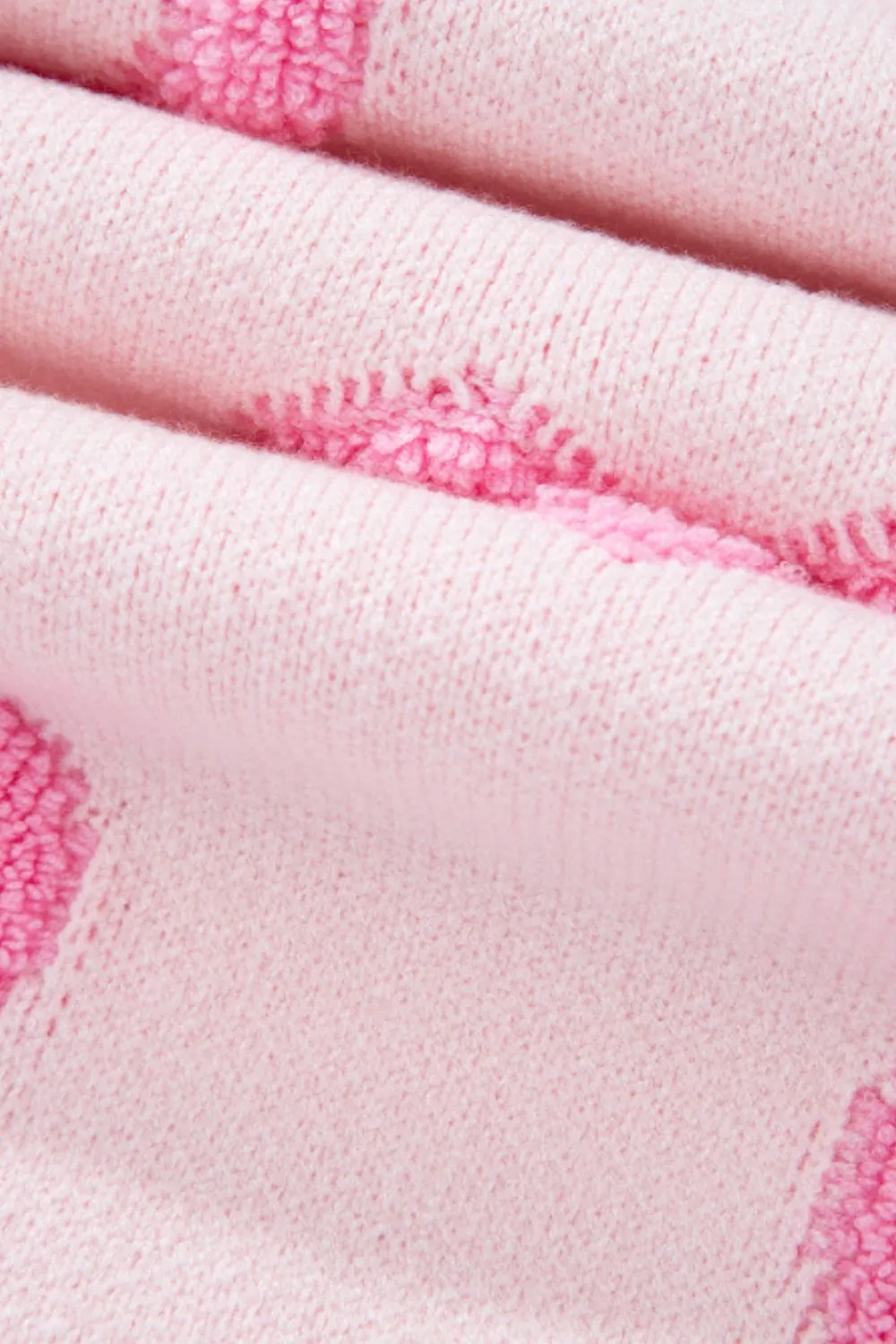 High-Low Heart Round Neck Long Sleeve Sweater, image 8