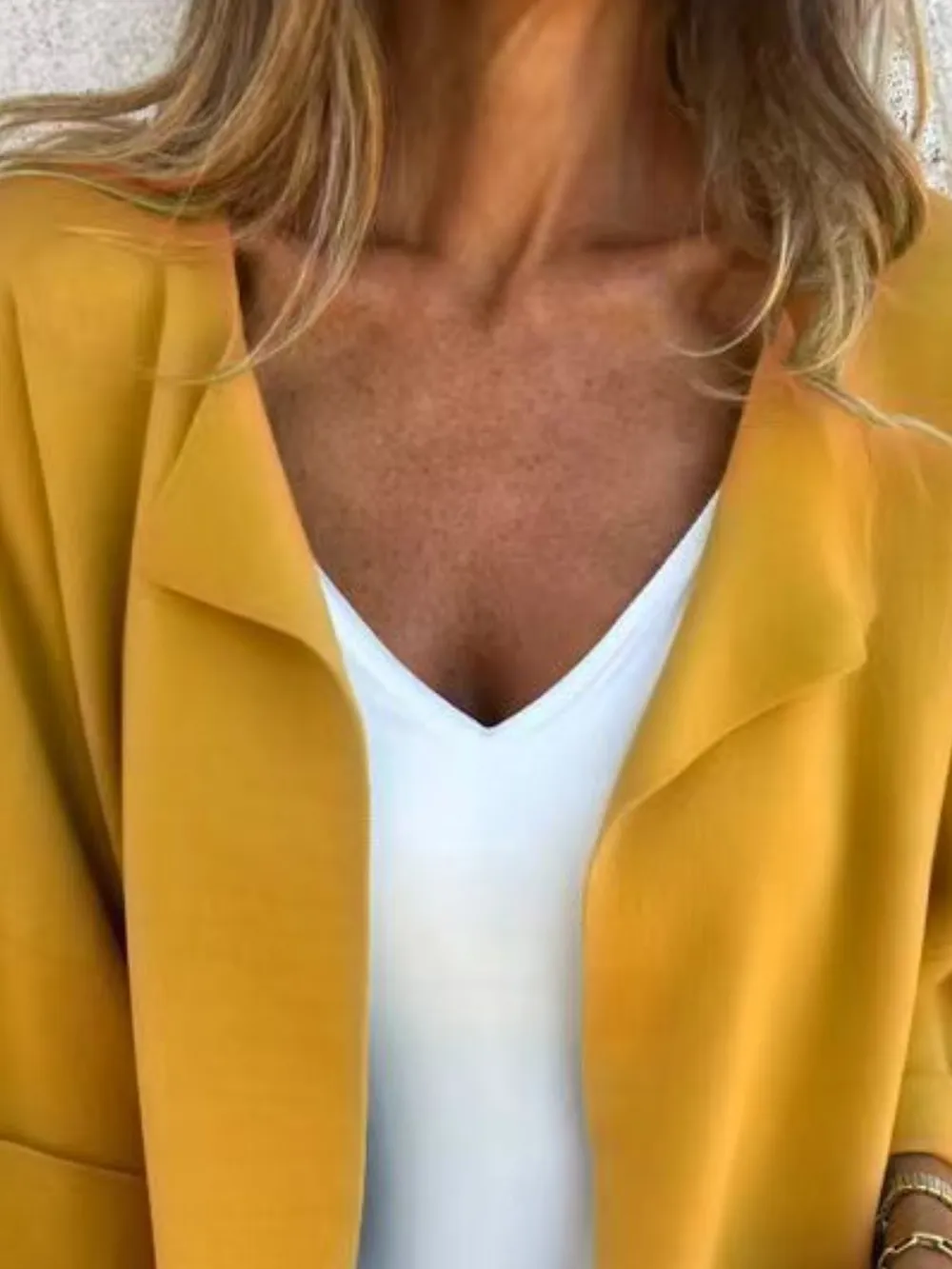 Full Size Open Front 3/4 Sleeve Cardigan Plus Size, image 15