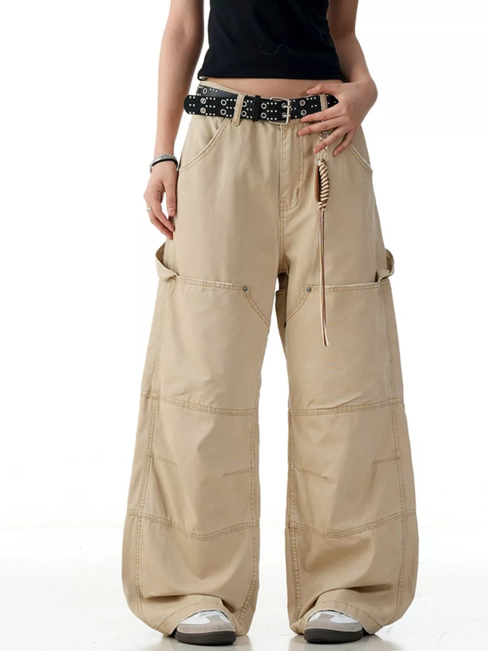 Men's Wide Leg Cargo Pants, image 3