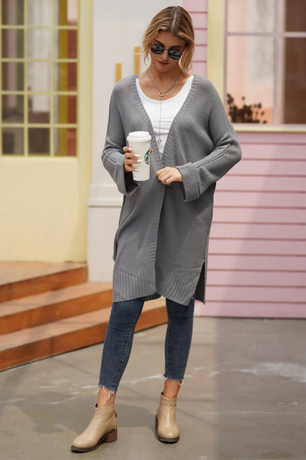 Open Front Long Sleeve Cardigan, image 16