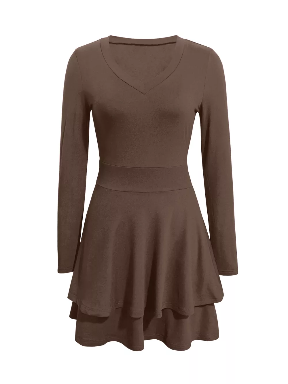 V-Neck Layered Ruffle Mini Dress, image 18