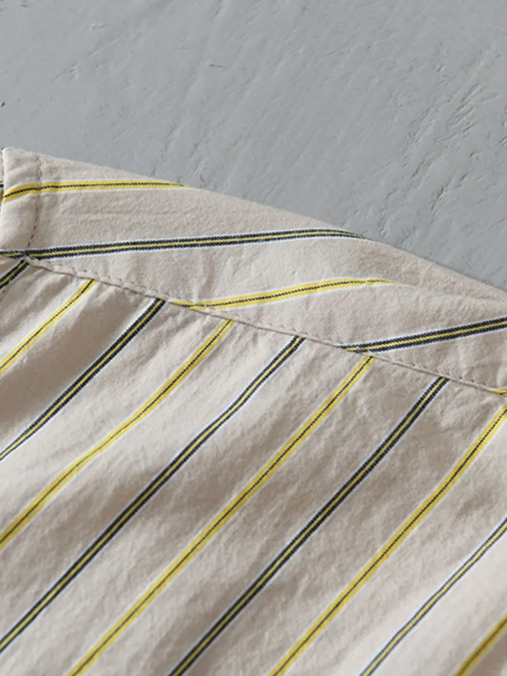 Men's Plus Size Classic Striped Button-Down Shirt, image 4