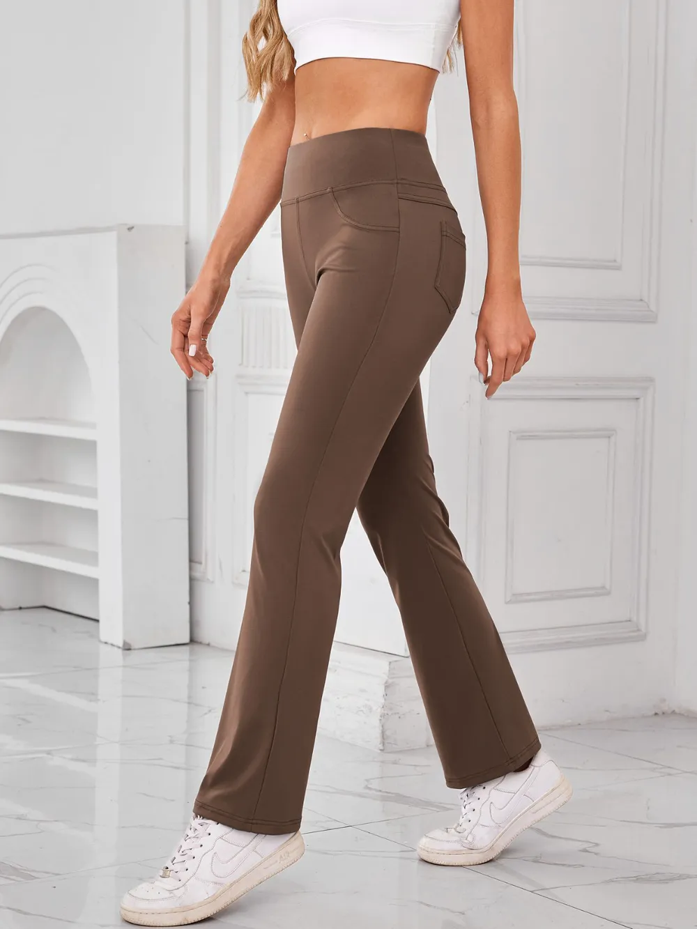 High Waist Active Pants with Pockets, image 12