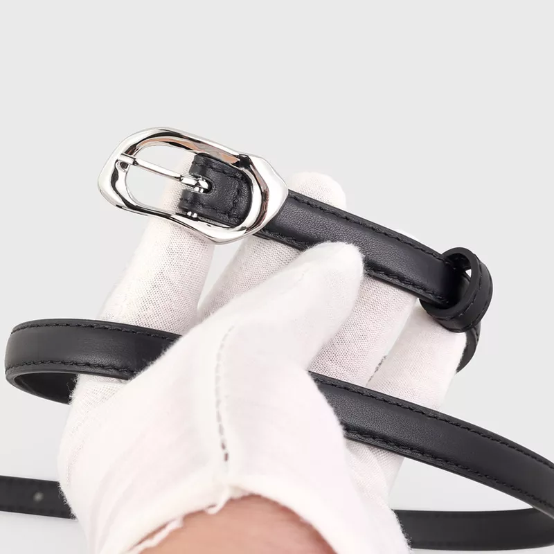 Silver Buckle Skinny Belt, image 2