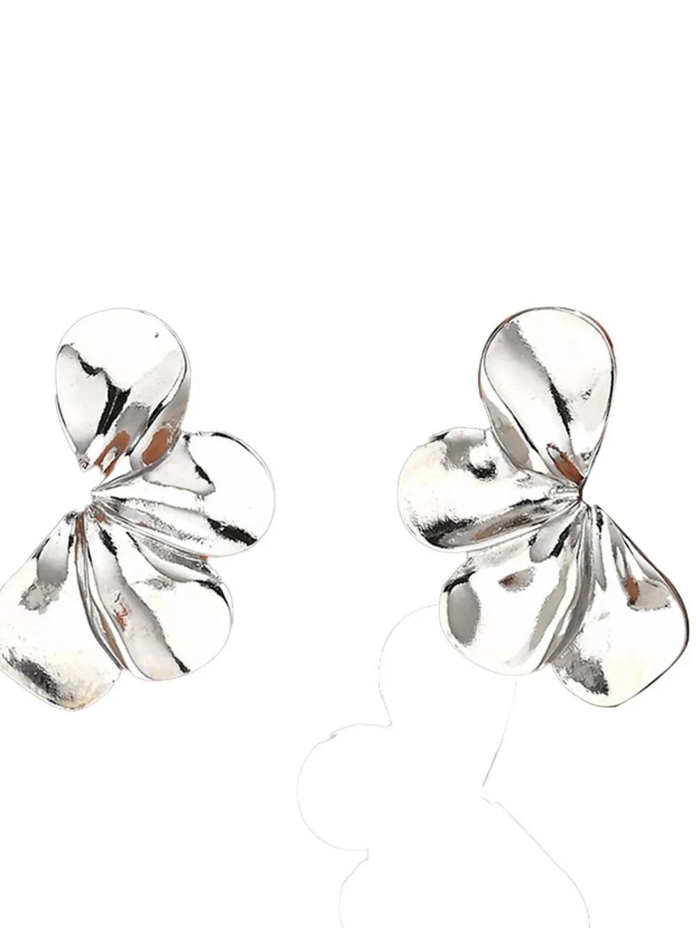 Stainless Steel Flower Earrings, image 4