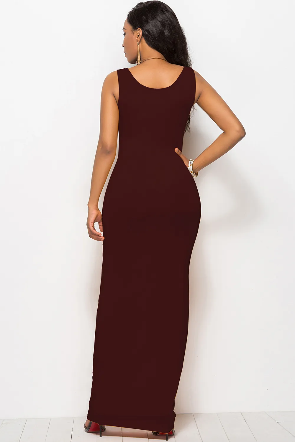 Scoop Neck Wide Strap Maxi Dress, image 20