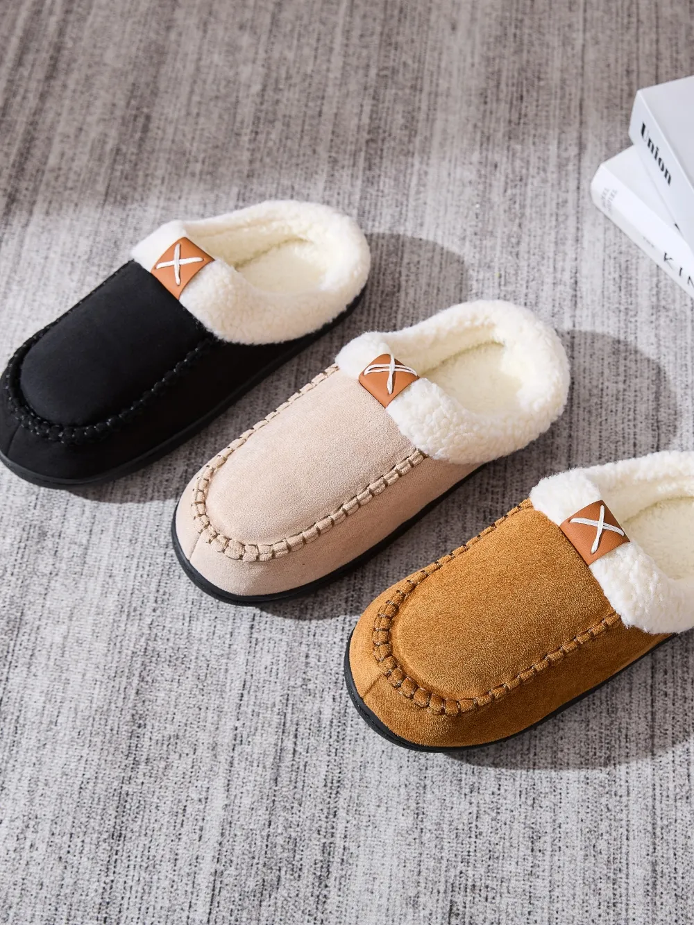 Contrast Round Toe Flat Slippers, image 3