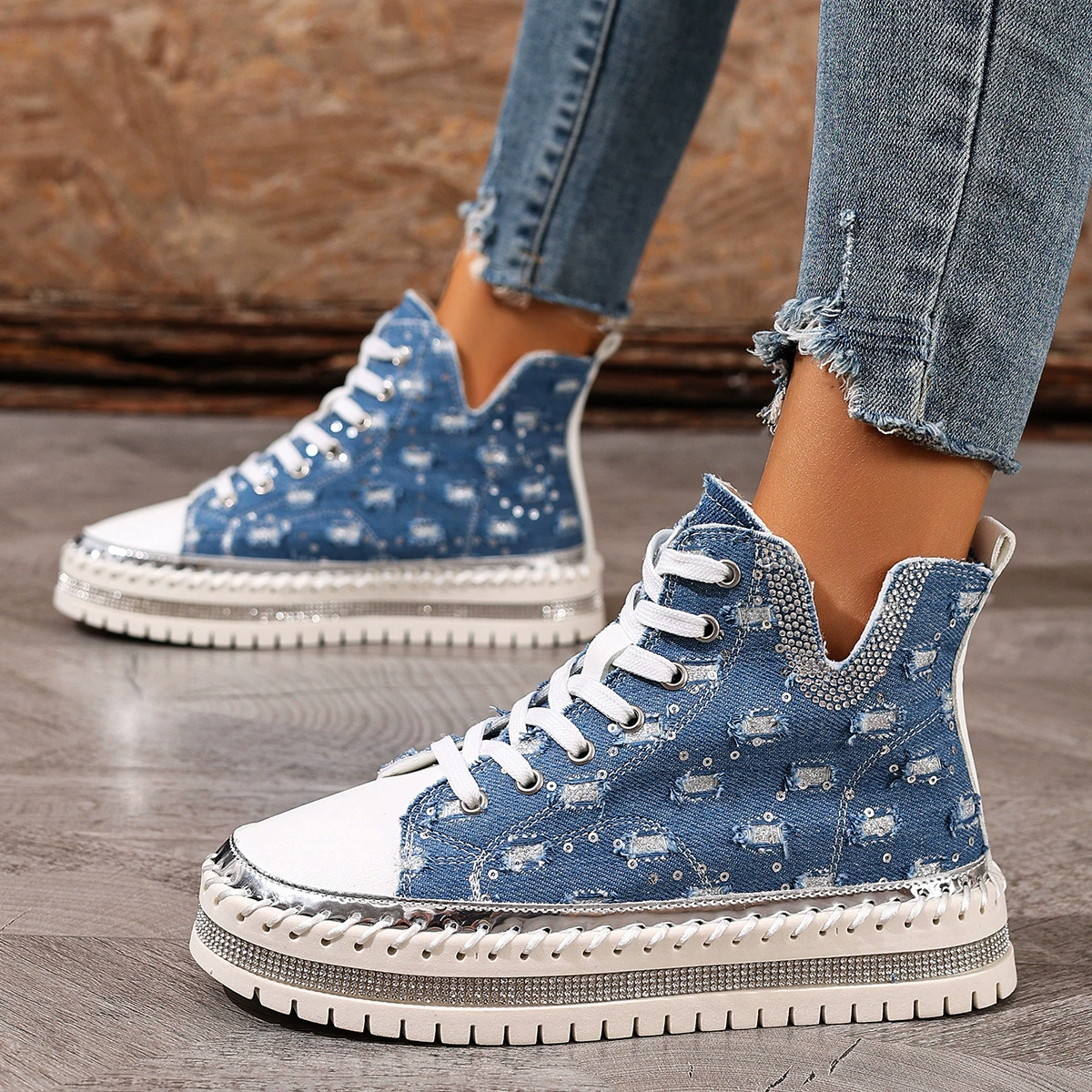 Lace Up Platform Sneaker, image 4