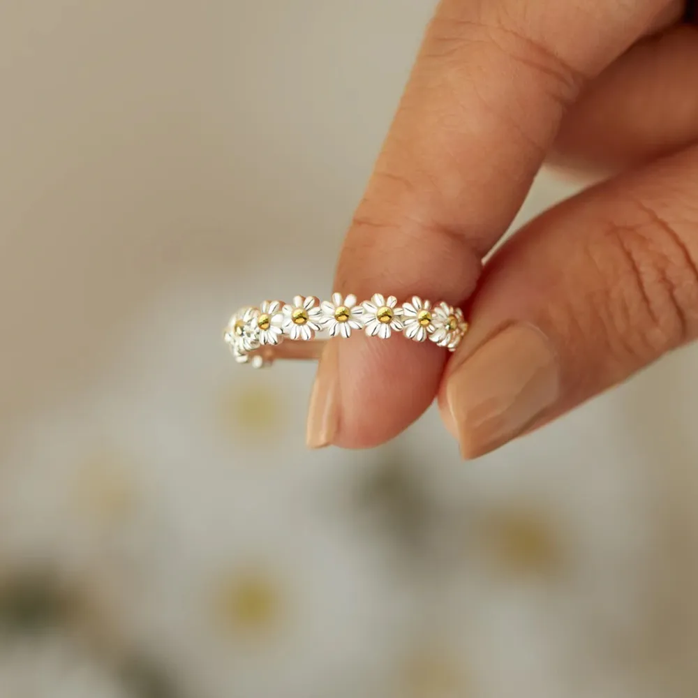 Flower Shape 925 Sterling Silver Ring, image 2