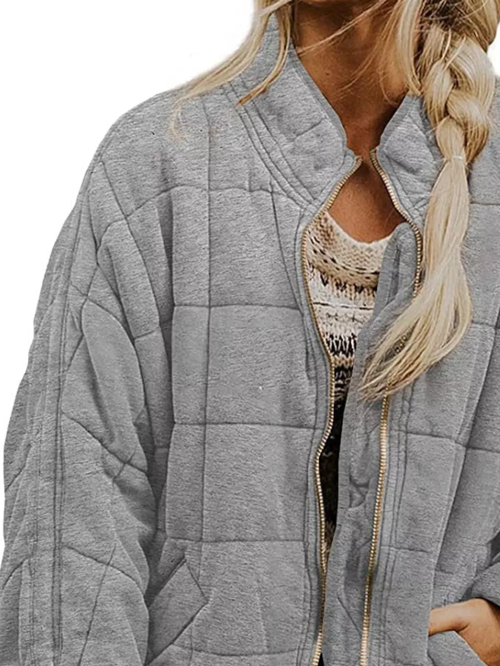 Quilted Zip Up Outerwear, image 11