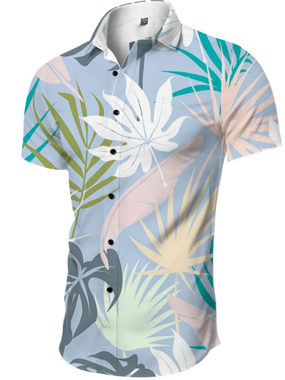 Men's Full Size Printed Collared Neck Shirt Plus Size, image 4