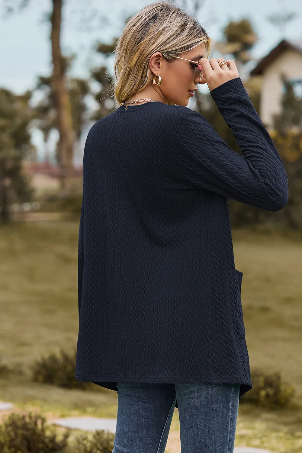Open Front Long Sleeve Cardigan, image 12