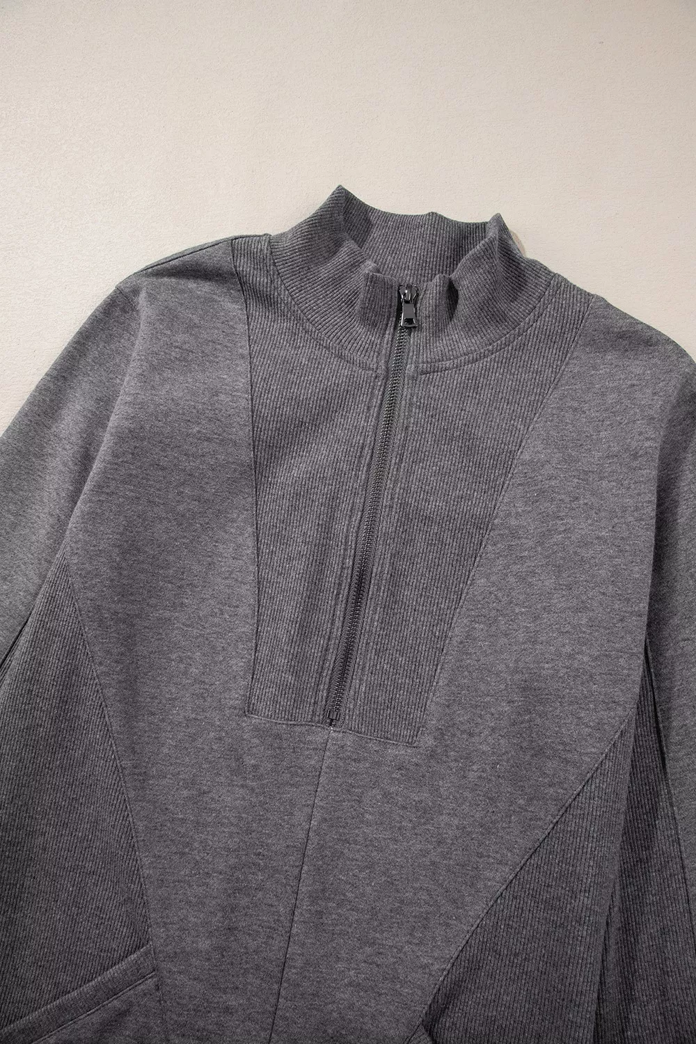 Zip Front Long Sleeve Sweatshirt Dress, image 9