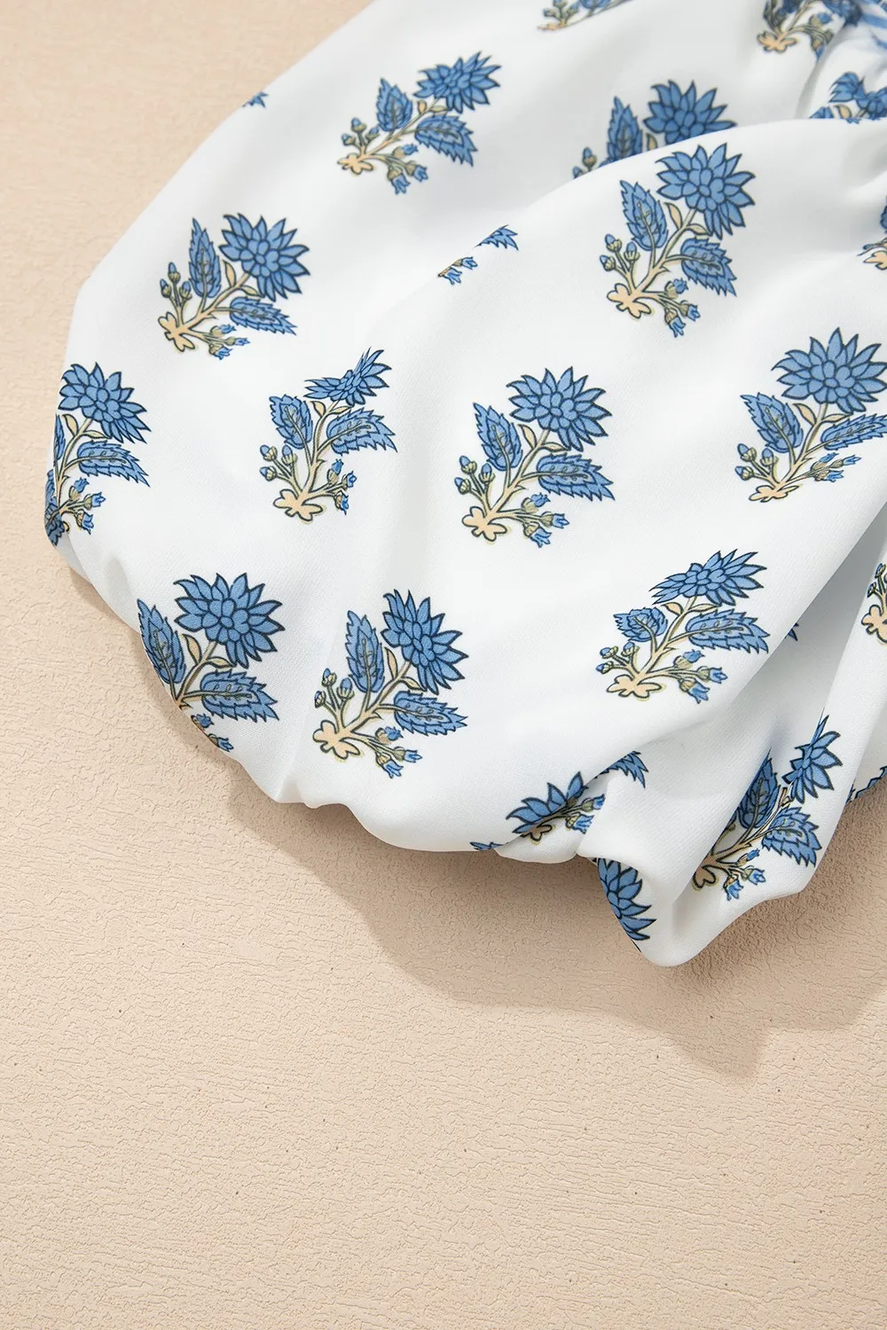 Floral Puff Sleeve Mini Dress with Pockets, image 6
