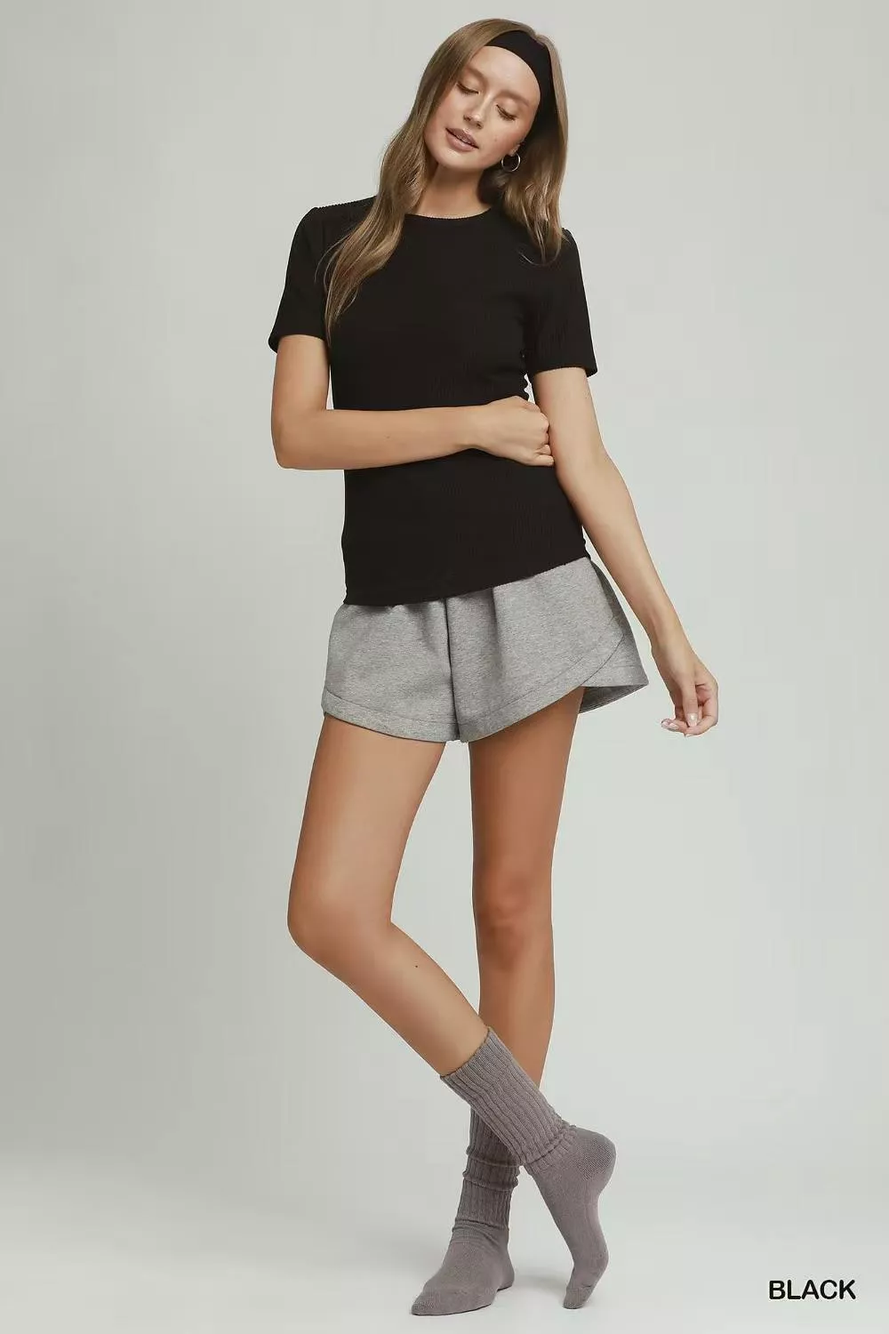 Brushed Rib Short Sleeve Top, image 5