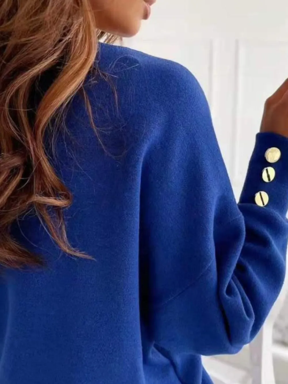 V-Neck Long Sleeve Sweatshirt, image 8