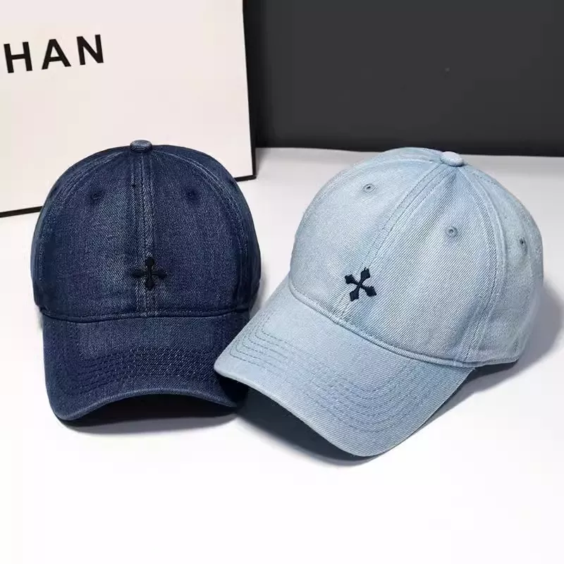 Denim Embroidered Baseball Cap