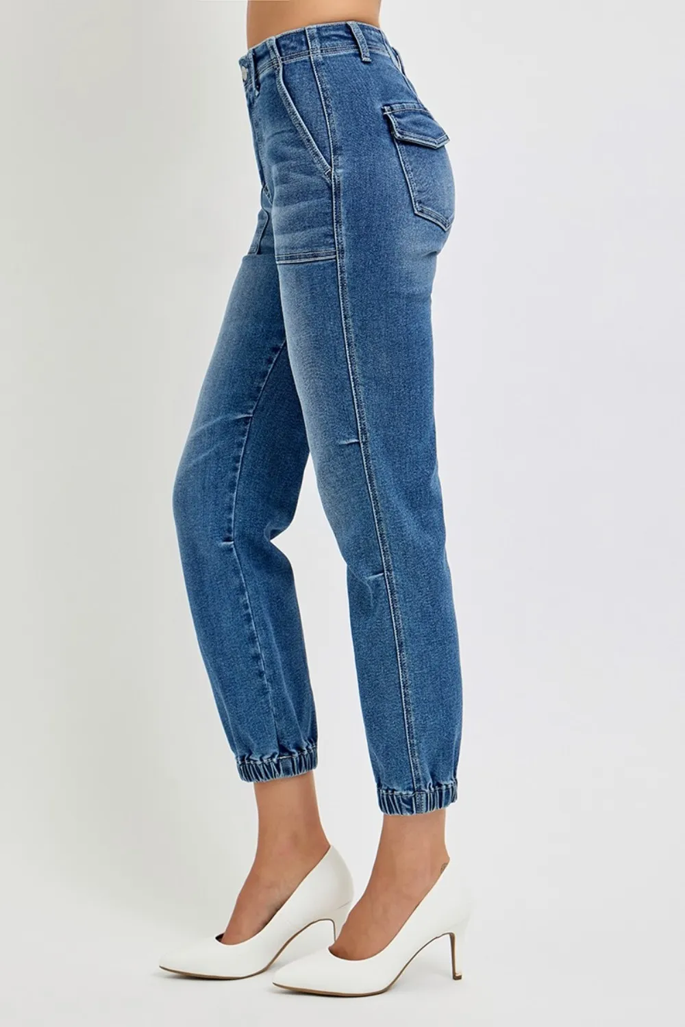 Full Size High Rise Ankle Jogger Jeans, image 3