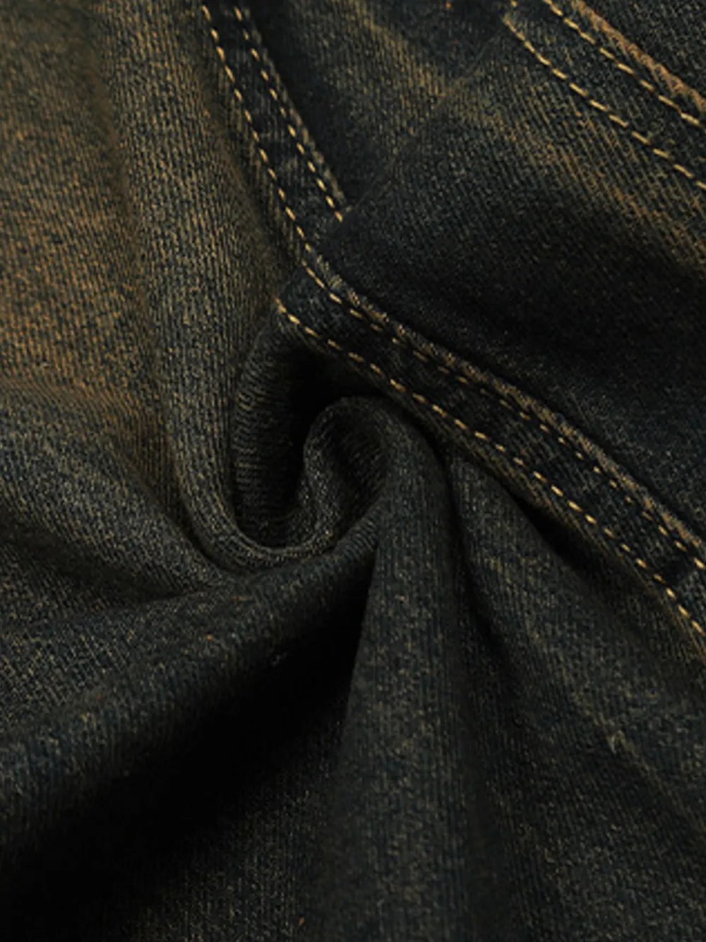 Men's Washed Wide Leg Jeans with Side Button Details, image 5