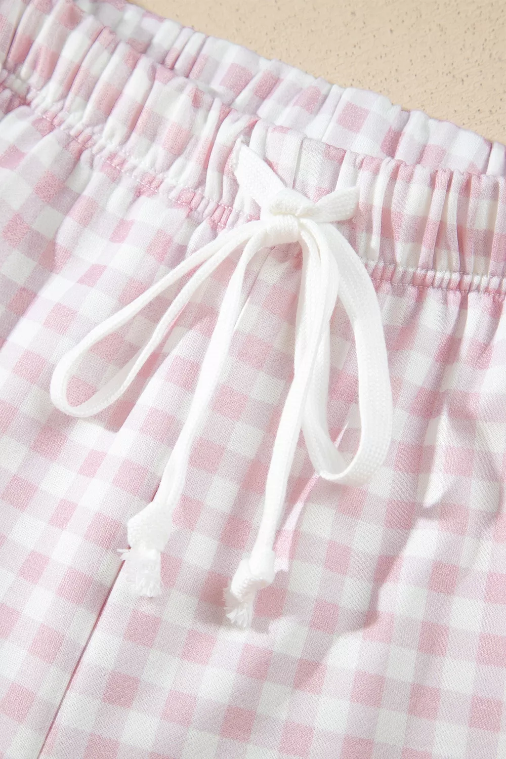 Gingham Long Sleeve Sweatshirt and Shorts Set, image 13