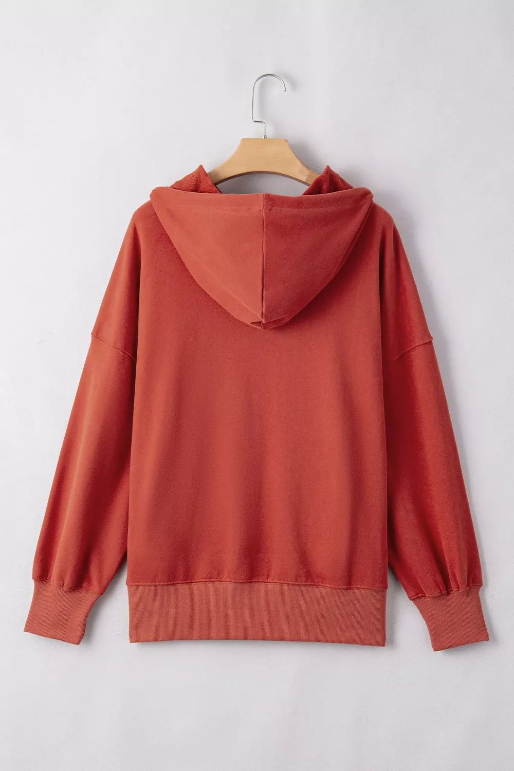 Drawstring Dropped Shoulder Hoodie, image 5
