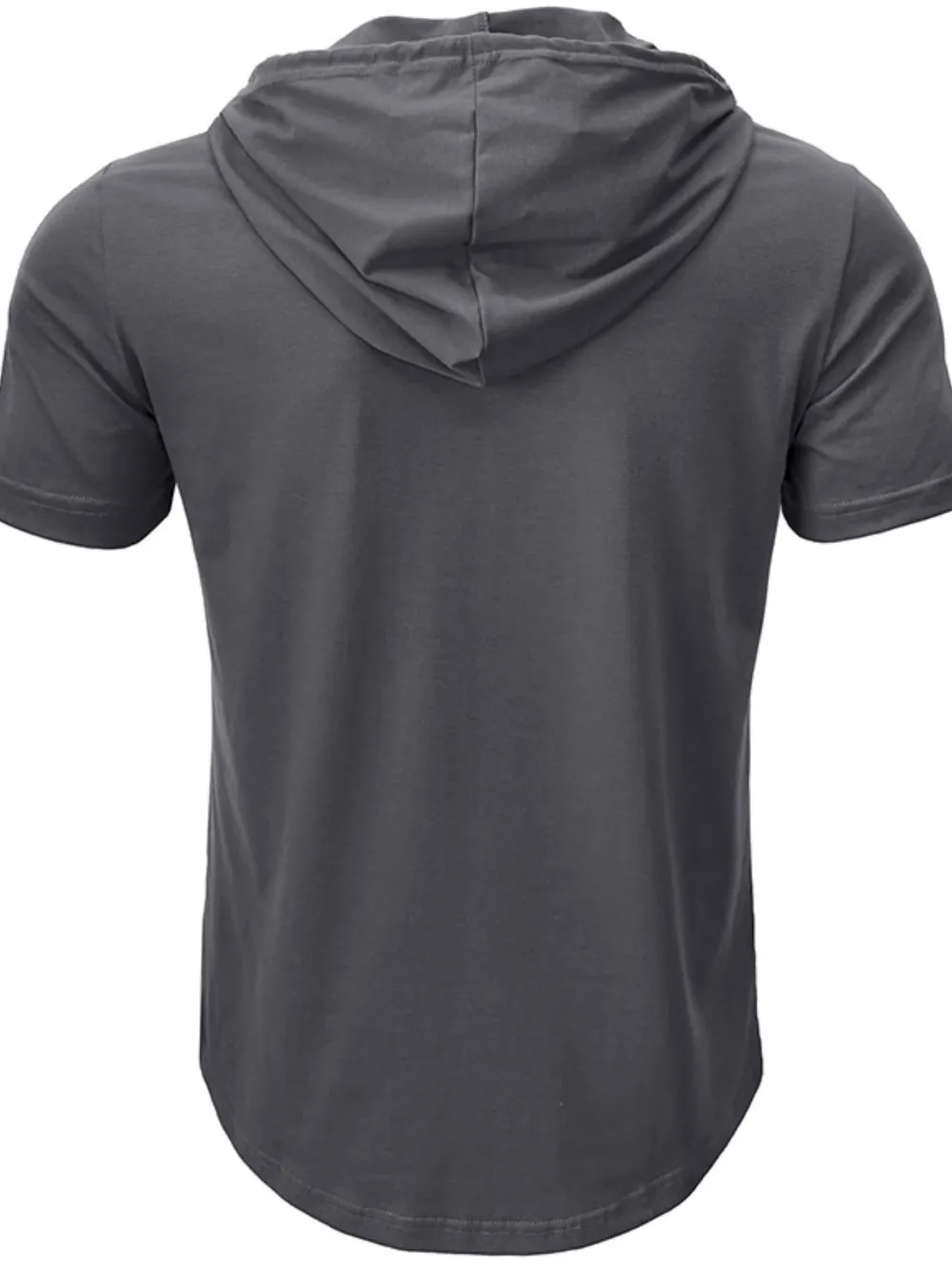 Men's Full Size Casual Hooded Henley T-Shirt Plus Size, image 5
