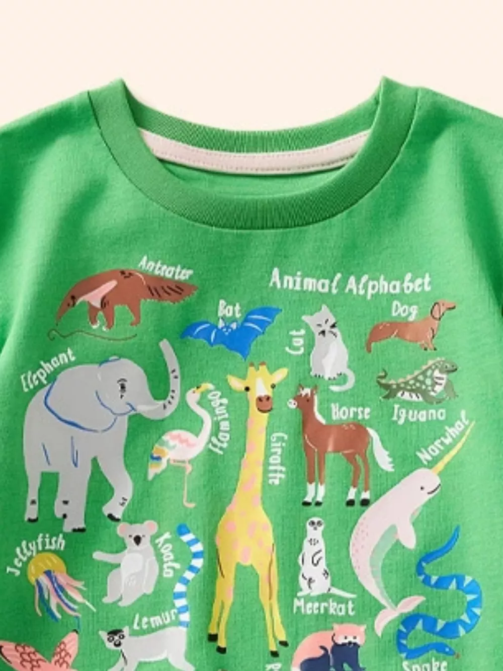 Children's Animal Print Crew Neck Short Sleeve T-Shirt, image 9